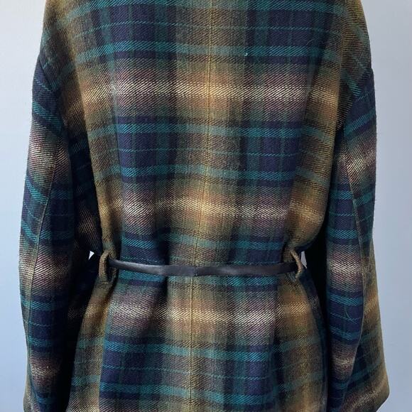 Isabel Marant Milroy Linen & Wool plaid embellished tie waist Coat FR44 US 12 - Picture 7 of 14